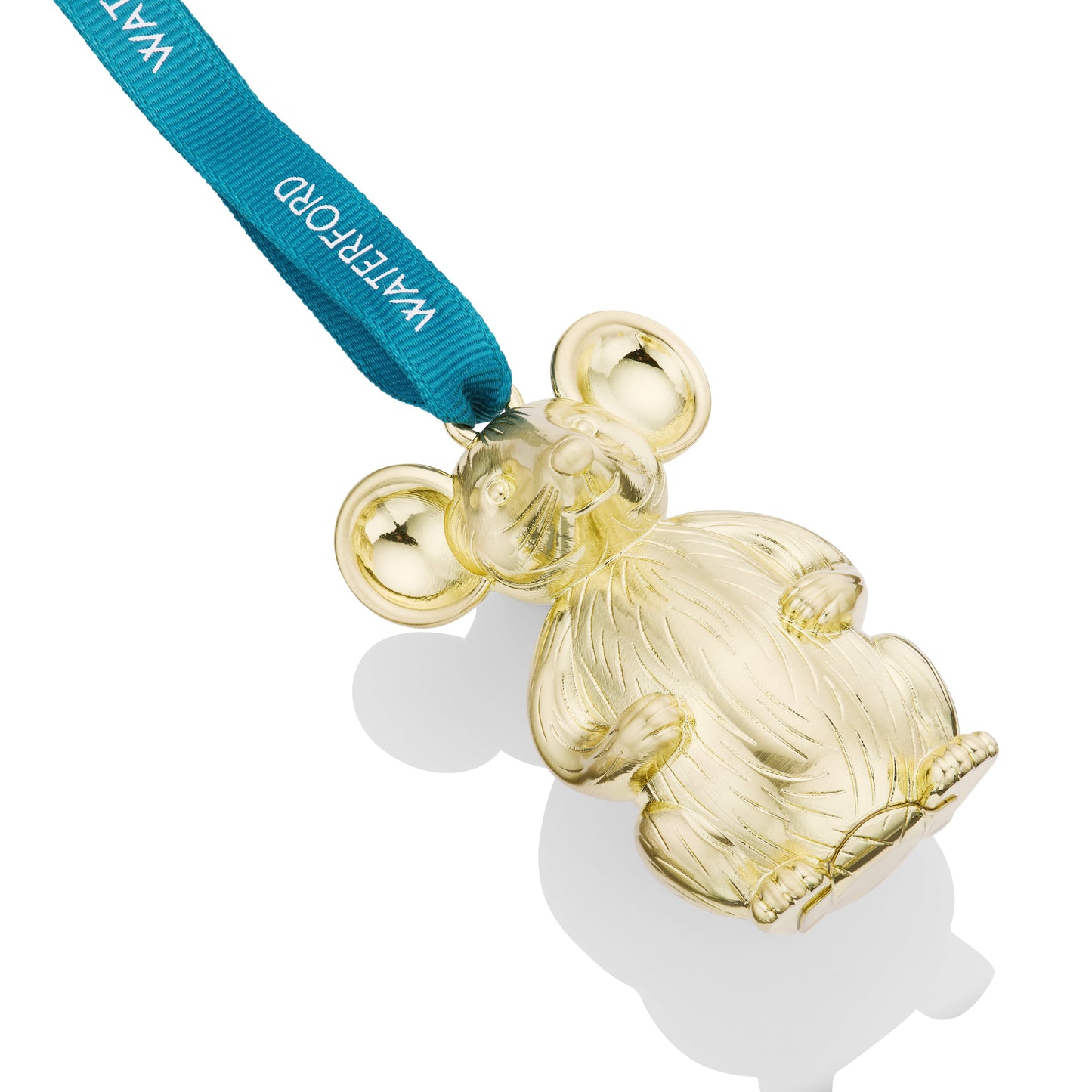 Waterford Christmas Metal Mouse Golden Ornament-Goviers