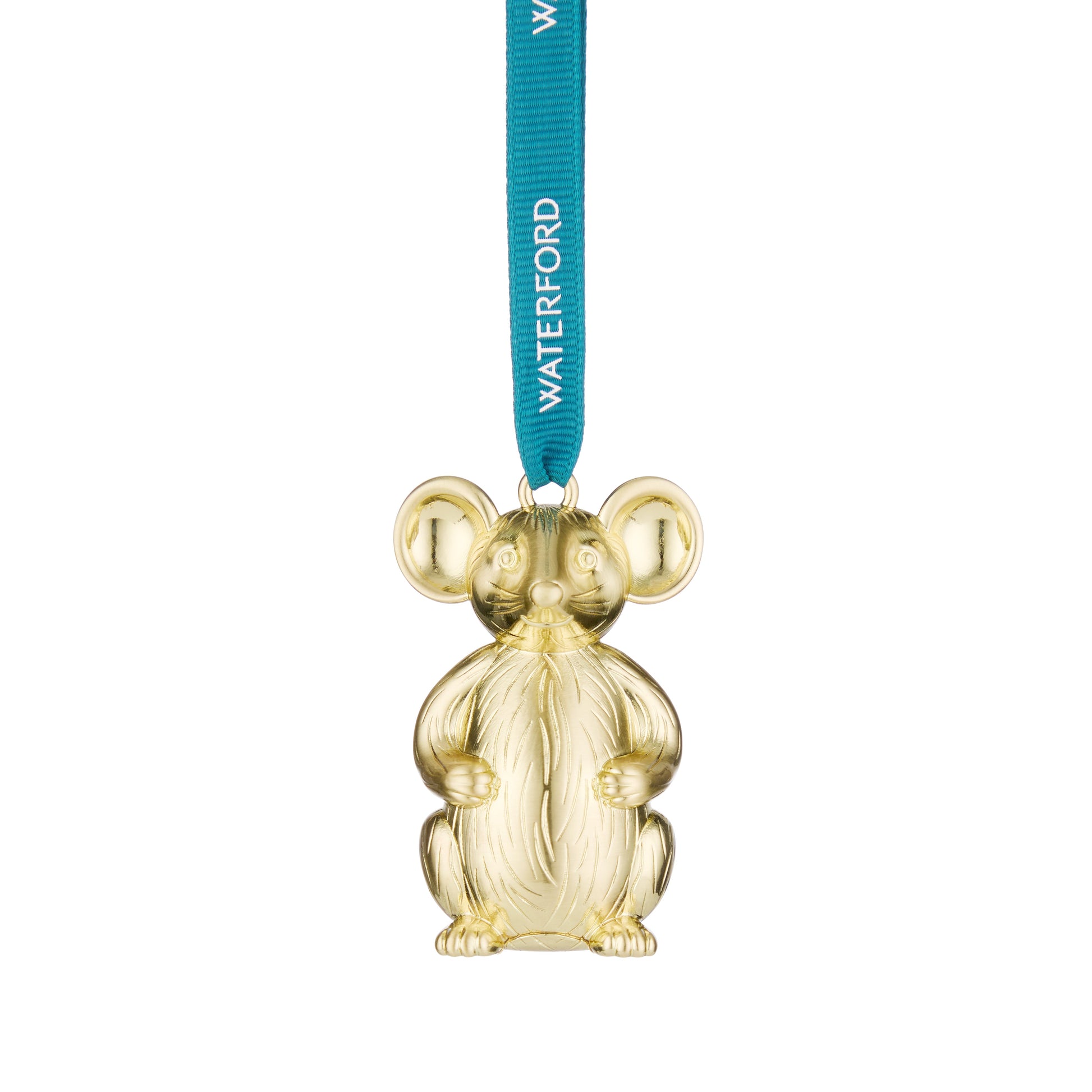 Waterford Christmas Metal Mouse Golden Ornament-Goviers