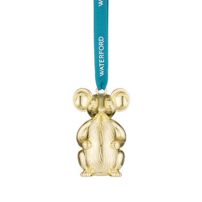 Waterford Christmas Metal Mouse Golden Ornament-Goviers