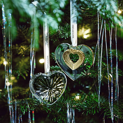 Waterford Heart With Gold Ornament-Goviers