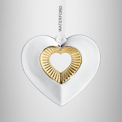 Waterford Heart With Gold Ornament-Goviers