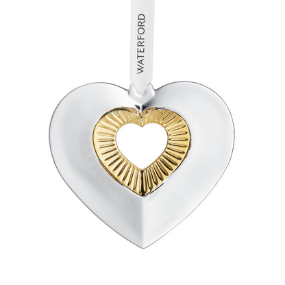 Waterford Heart With Gold Ornament-Goviers