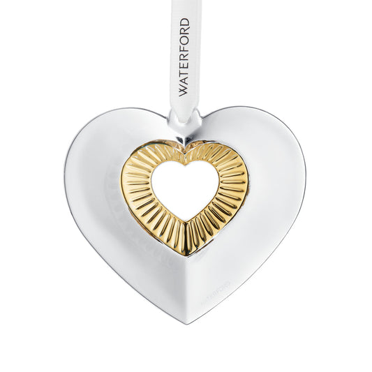 Waterford Heart With Gold Ornament-Goviers