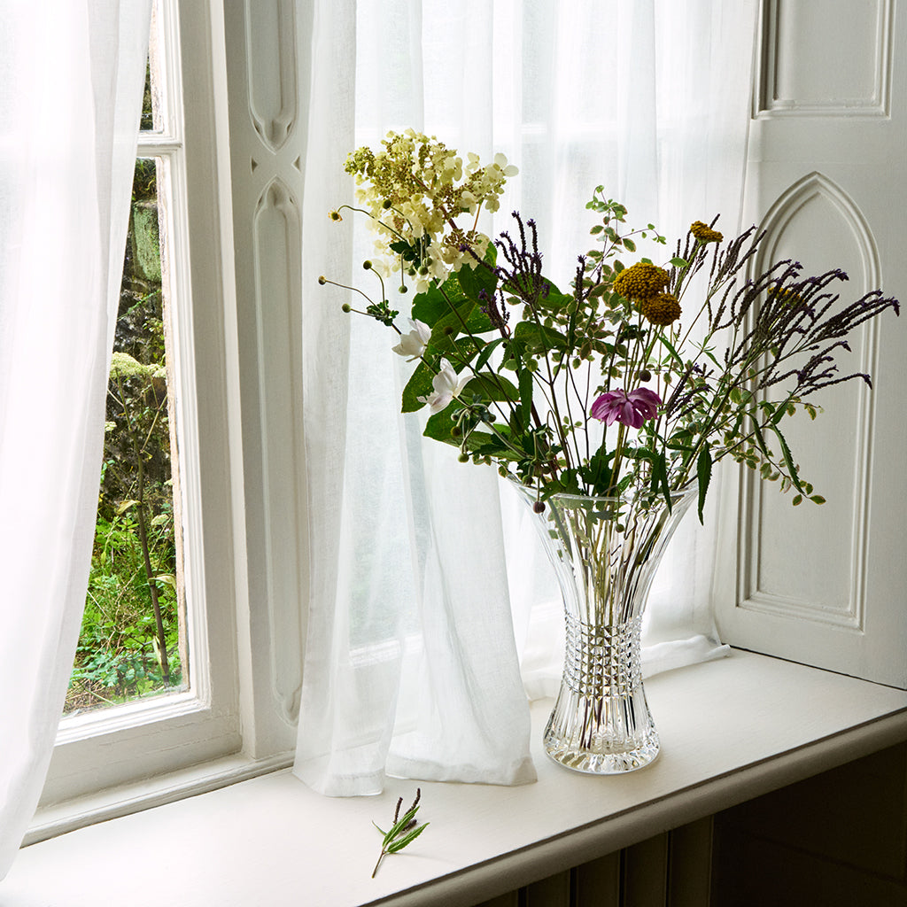 Waterford Crystal Lismore Diamond Flared Vase 36cm