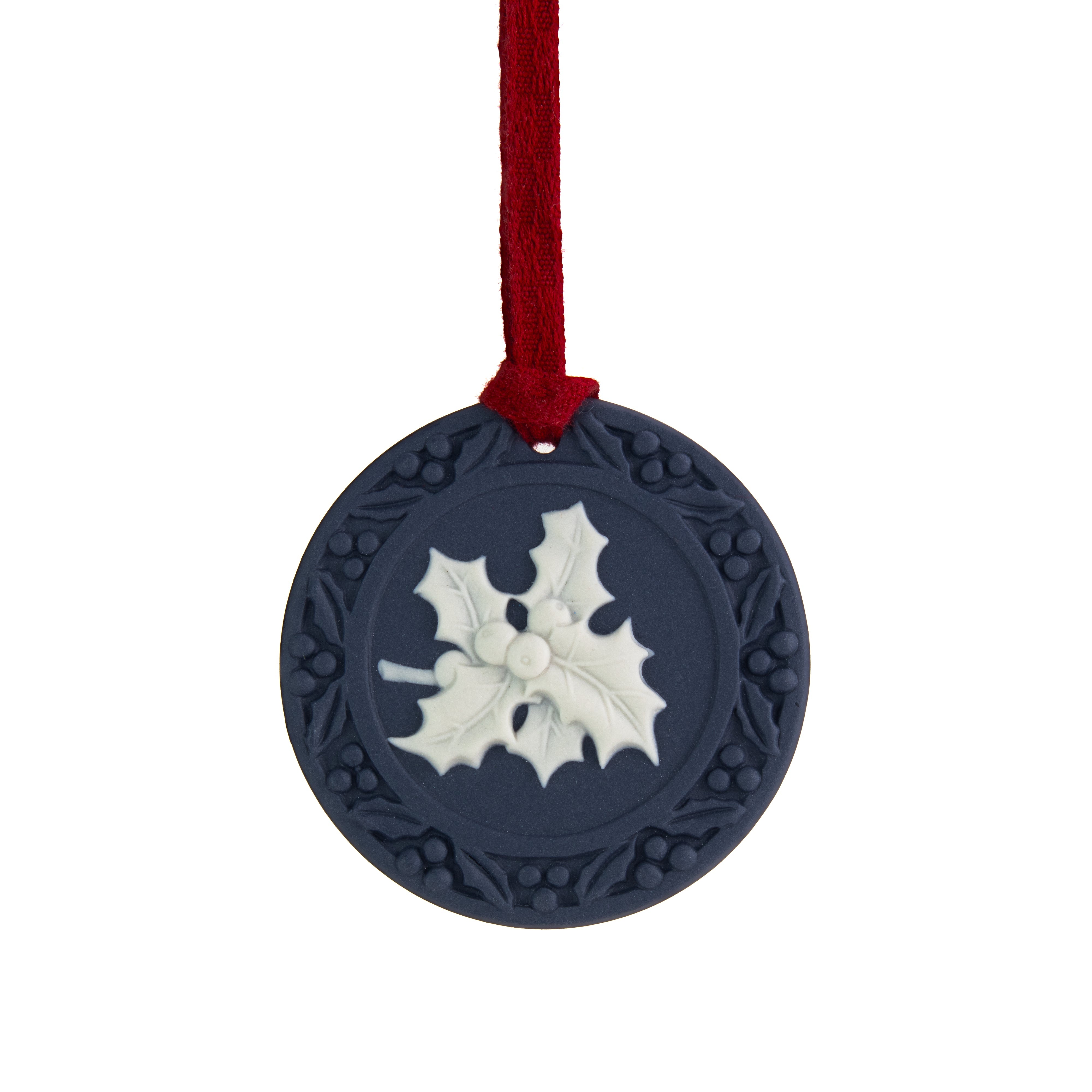 Wedgwood Jasperware Holly Ornament