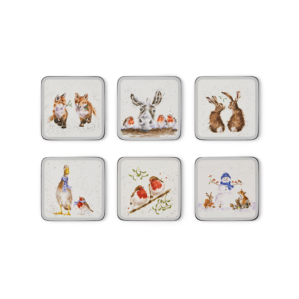 Pimpernel Wrendale Christmas Coasters Set of 6 Havens