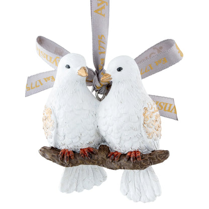 Aynsley Two Turtle Doves Hanging Ornament-Goviers