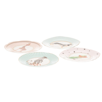 Yvonne Ellen Animal Tea Plates Set of 4