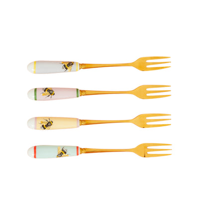 Yvonne Ellen Cake Fork Set of 4 - Bee
