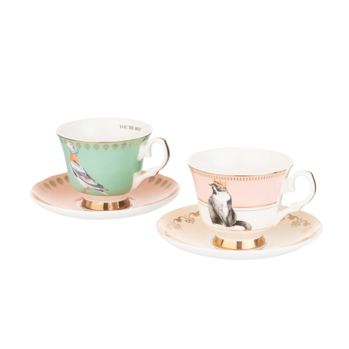 Yvonne Ellen Best Of British Teacup and Saucer Set of 2