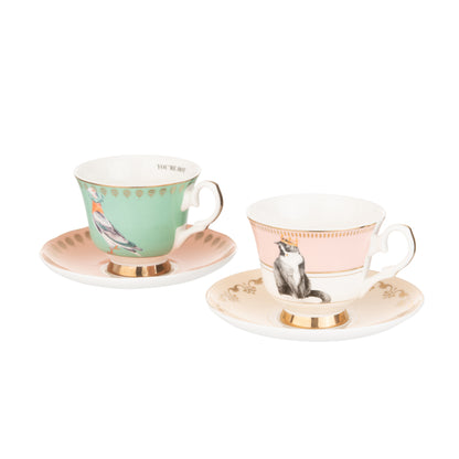 Yvonne Ellen Best Of British Teacup and Saucer Set of 2