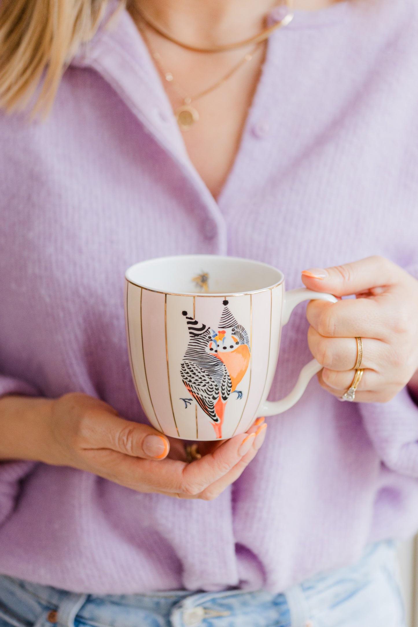 Yvonne Ellen Large Mug - Budgie