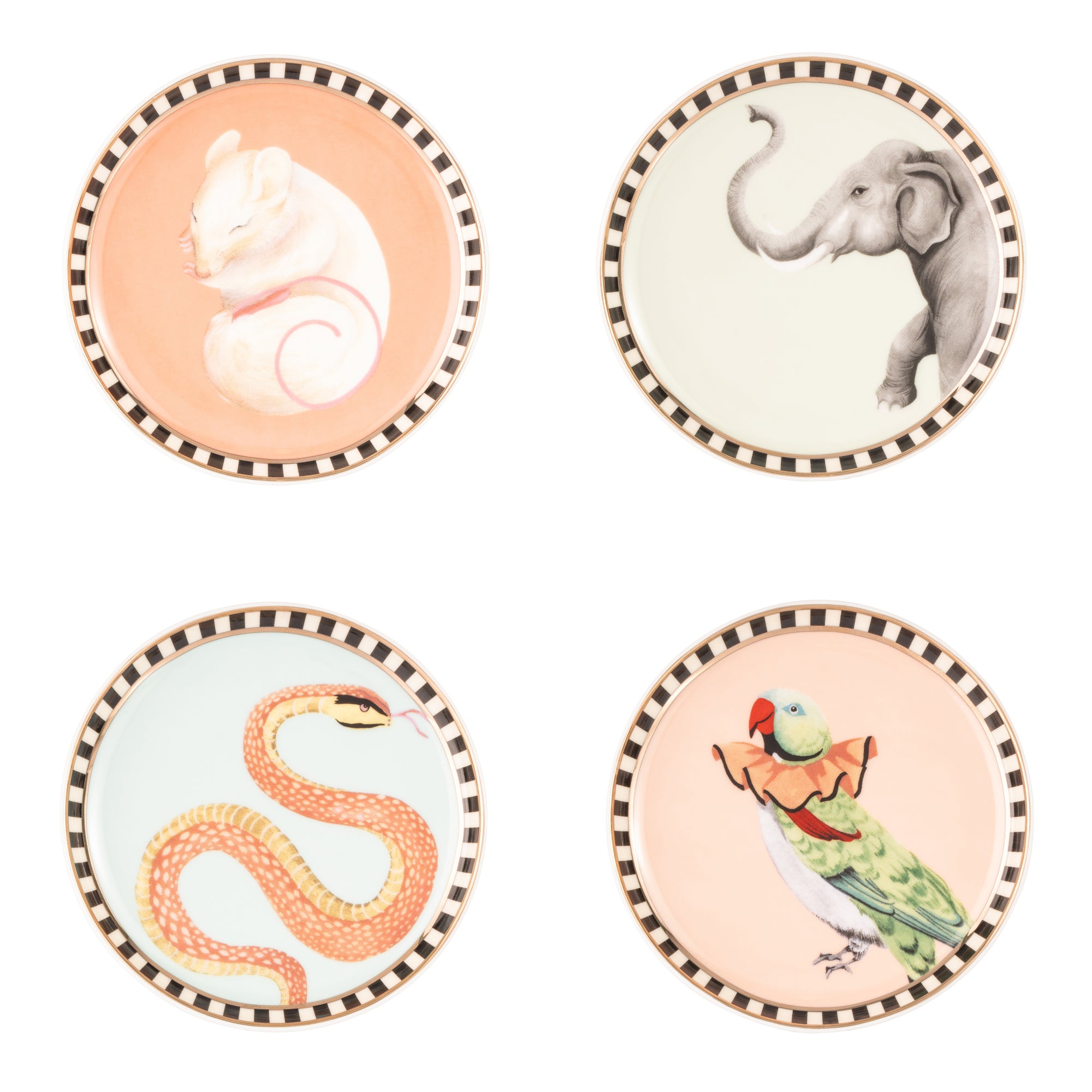 Yvonne Ellen Animal Coaster Set of 4