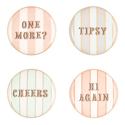 Yvonne Ellen Slogan Coasters Set of 4