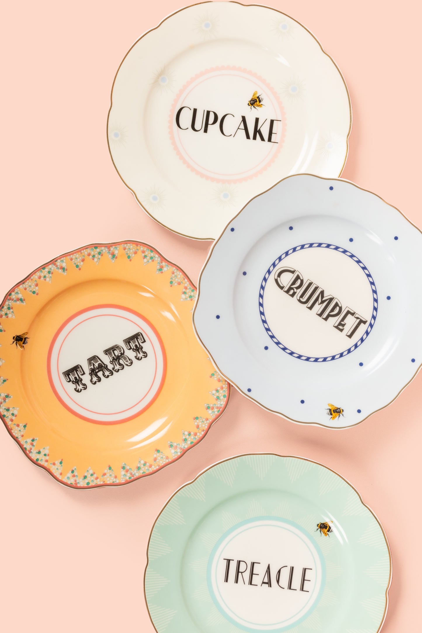 Yvonne Ellen Cheeky Tea Plates Set of 4