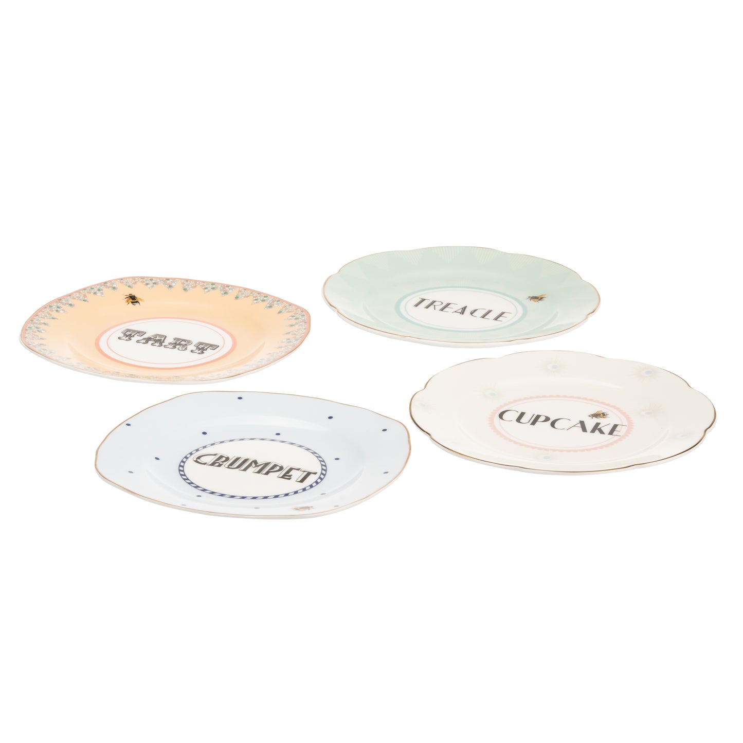 Yvonne Ellen Cheeky Tea Plates Set of 4