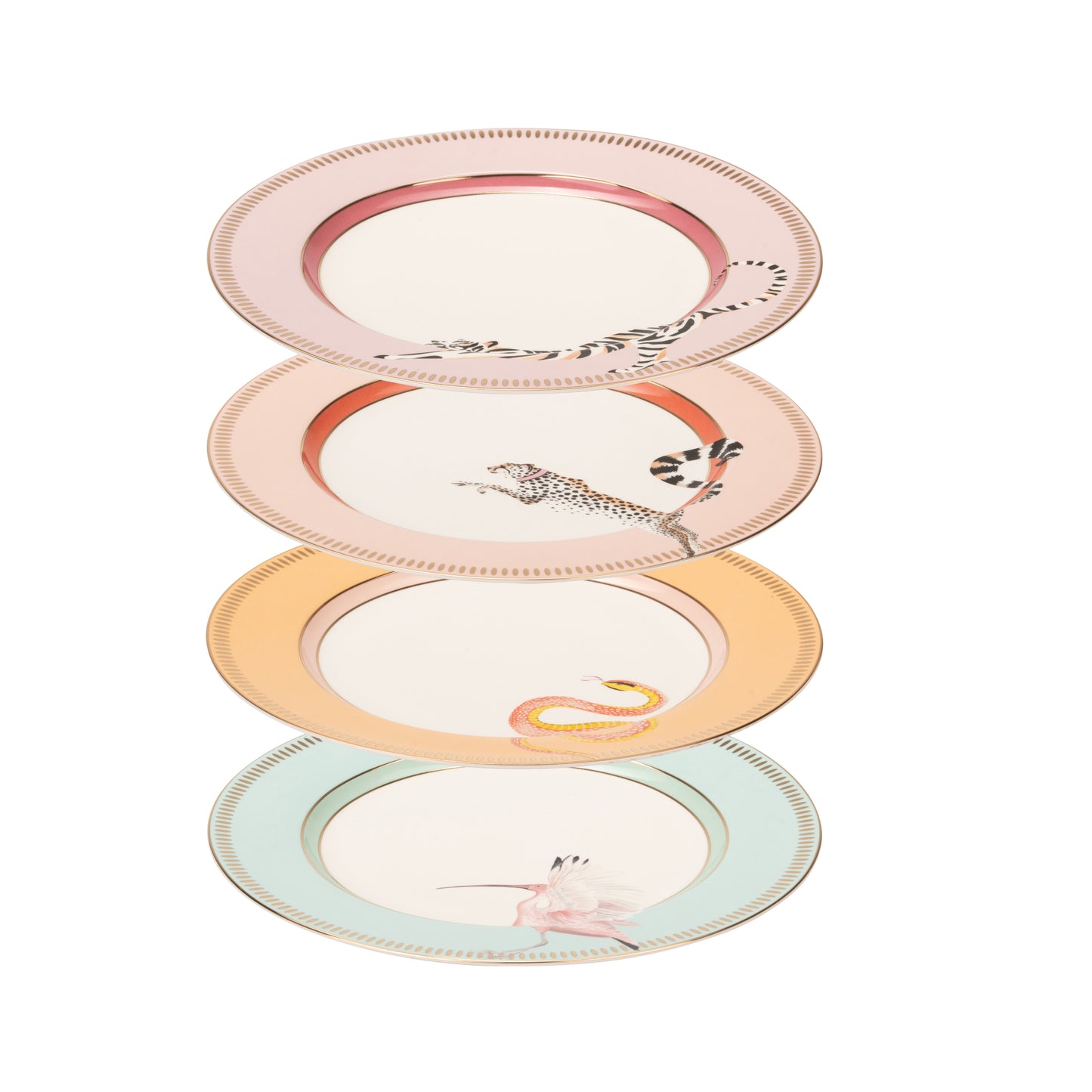Yvonne Ellen Animal Dinner Plate Set of 4