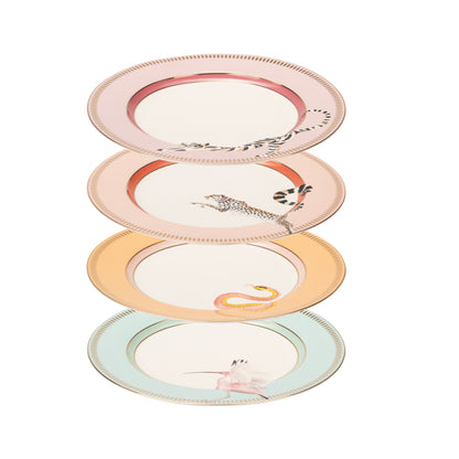 Yvonne Ellen Animal Dinner Plate Set of 4