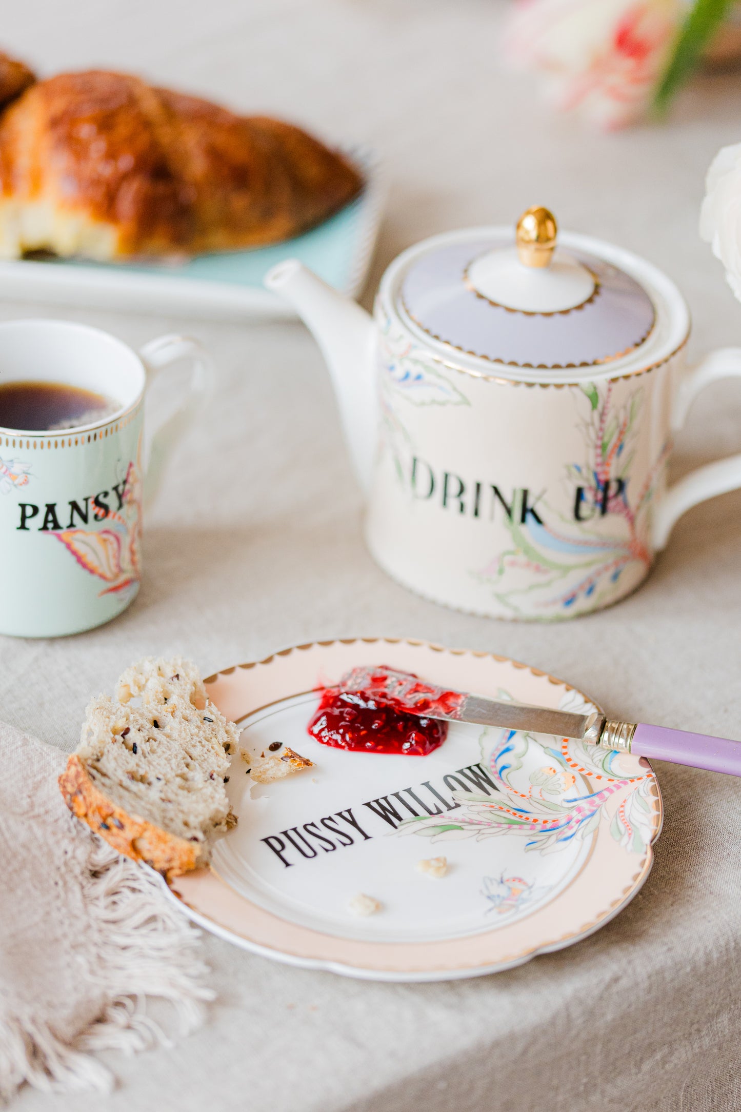 Yvonne Ellen Floral Tea Plate Set of 4