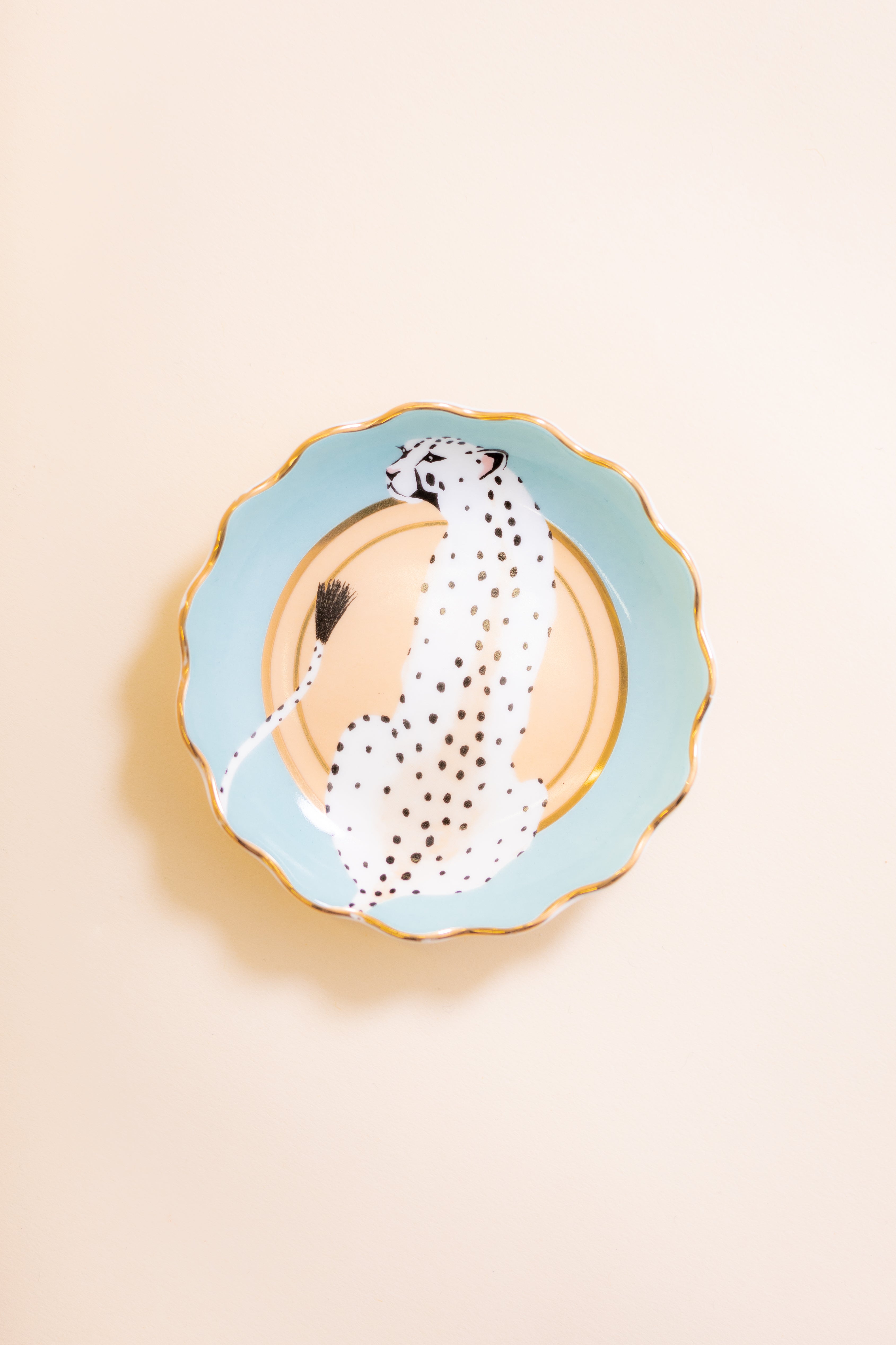 Yvonne Ellen Fluted Trinket Tray - Leopard