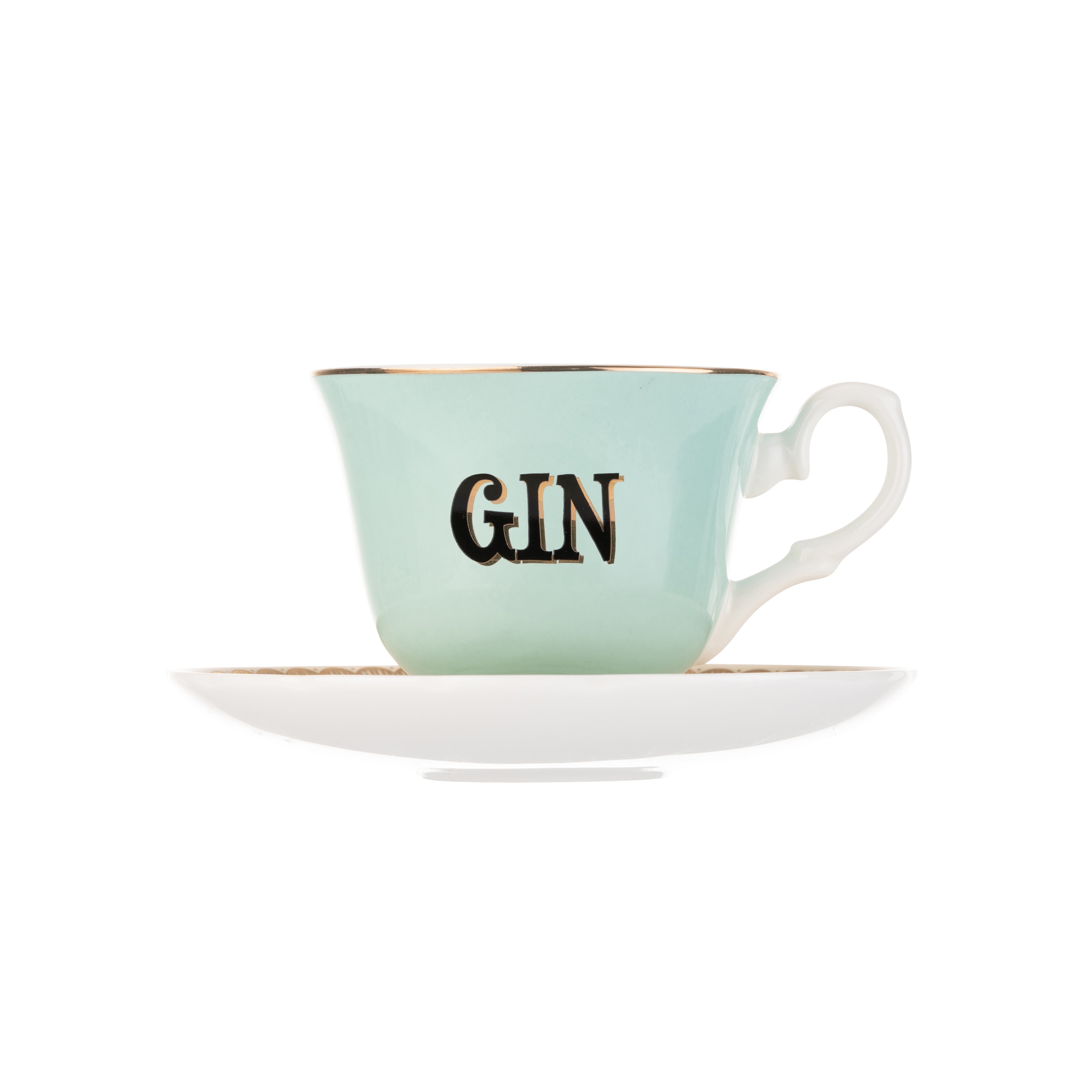 Yvonne Ellen Boozy Teacup And Saucer - Gin