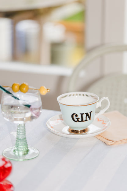 Yvonne Ellen Boozy Teacup And Saucer  - Gin