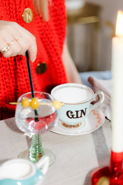 Yvonne Ellen Boozy Teacup And Saucer  - Gin