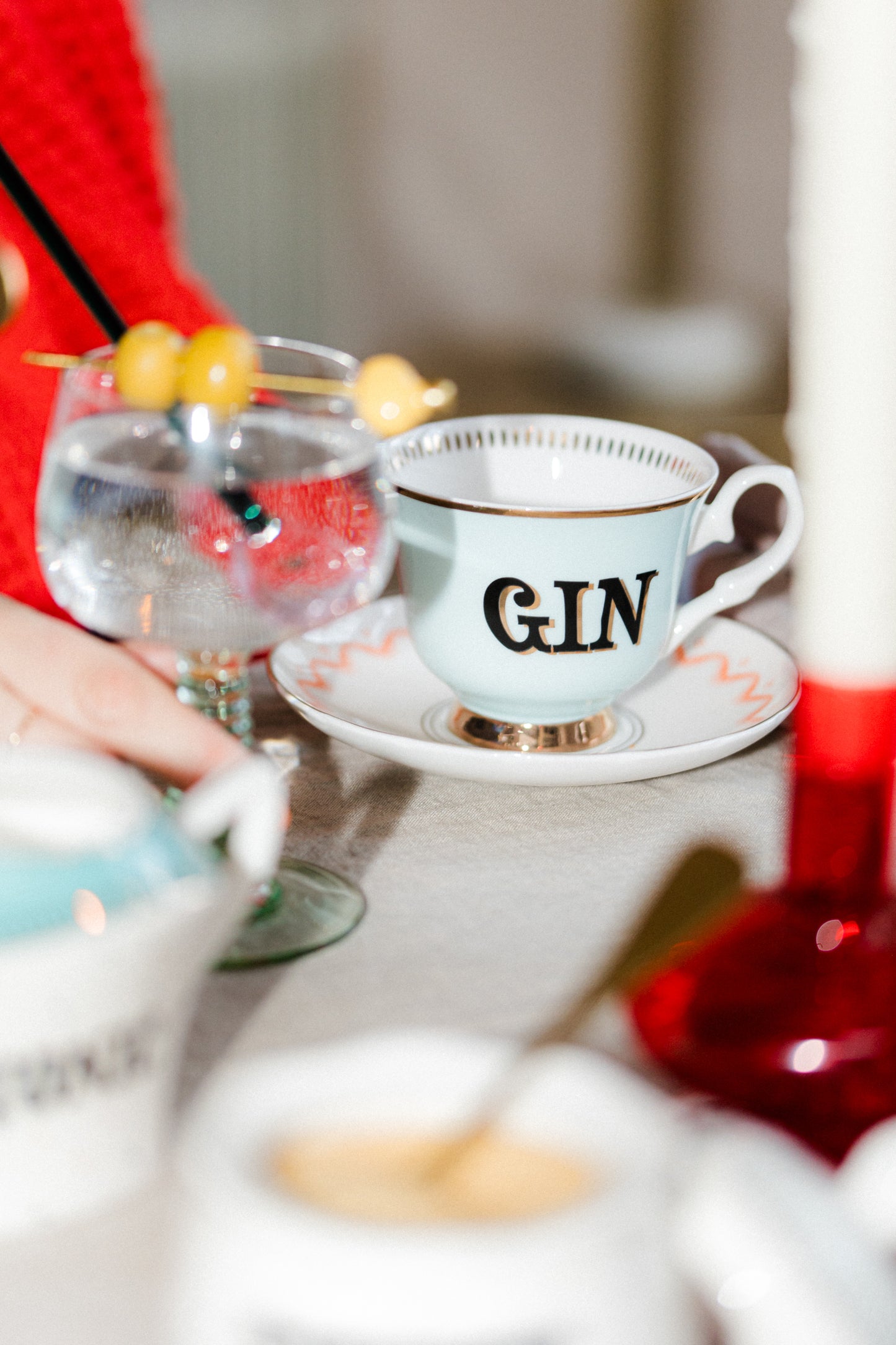 Yvonne Ellen Boozy Teacup And Saucer  - Gin