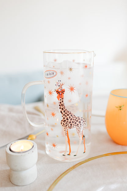 Yvonne Ellen Glass Jug - Giraffe