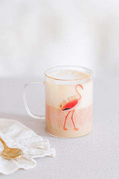 Yvonne Ellen Glass Mug - Flamingo
