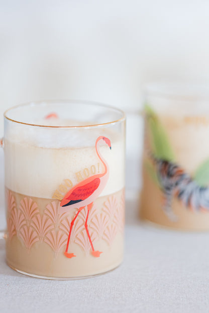 Yvonne Ellen Glass Mug - Flamingo