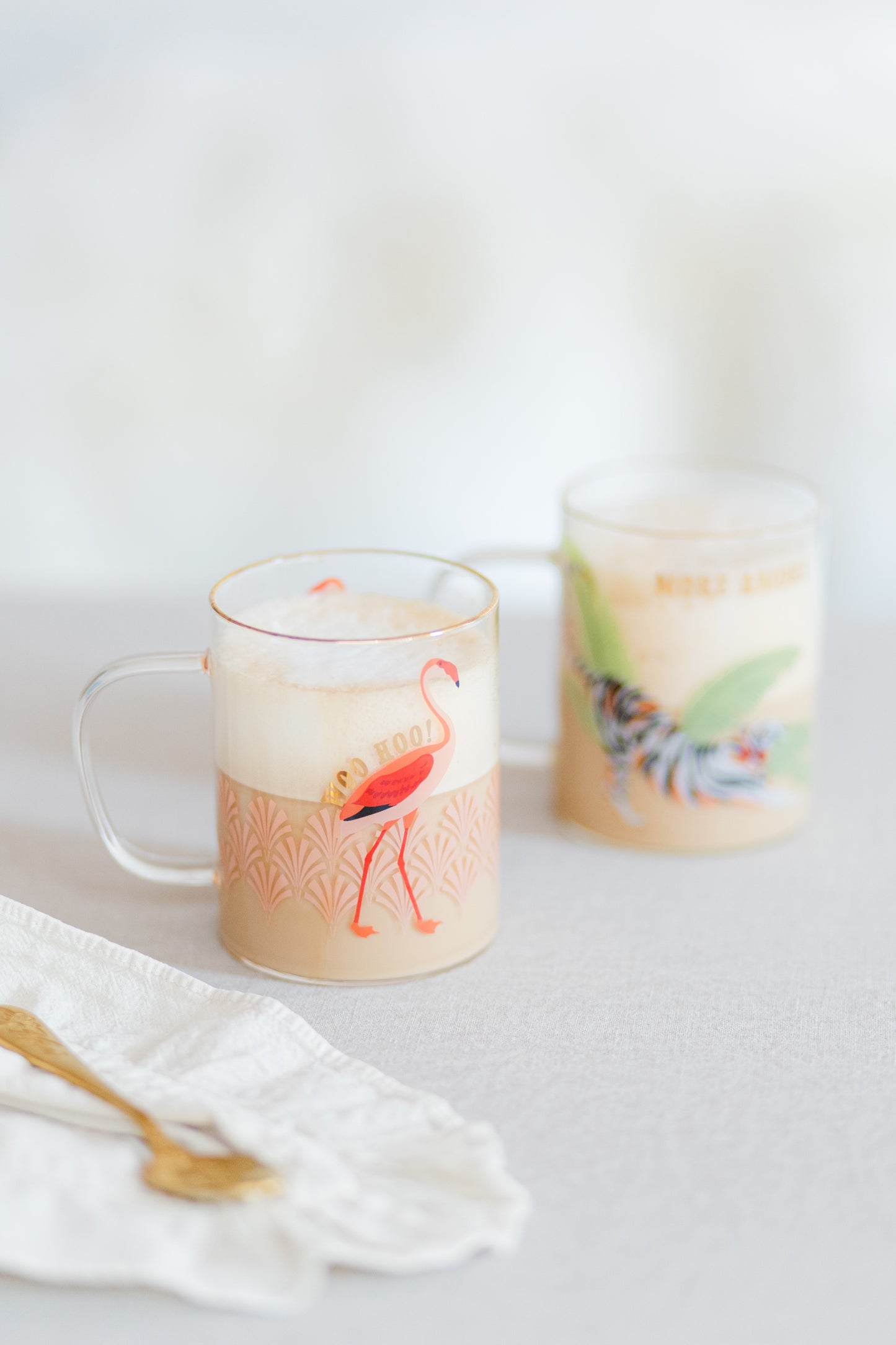 Yvonne Ellen Glass Mug - Flamingo