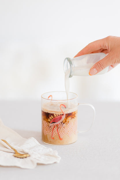 Yvonne Ellen Glass Mug - Flamingo