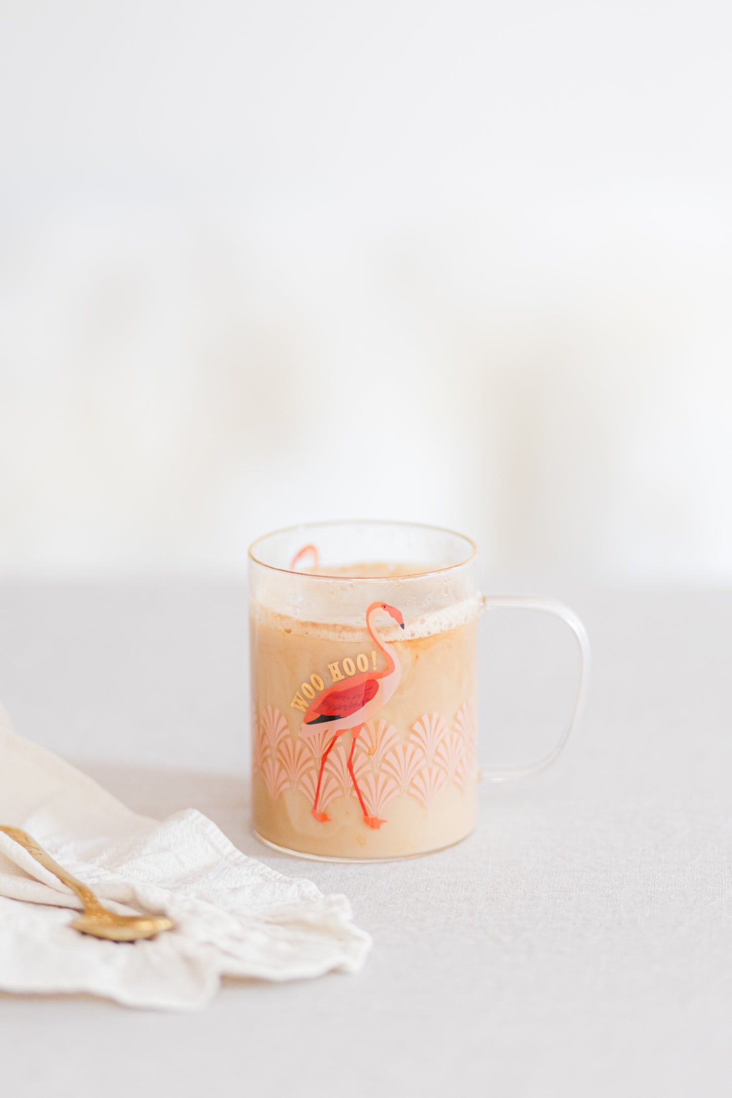 Yvonne Ellen Glass Mug - Flamingo