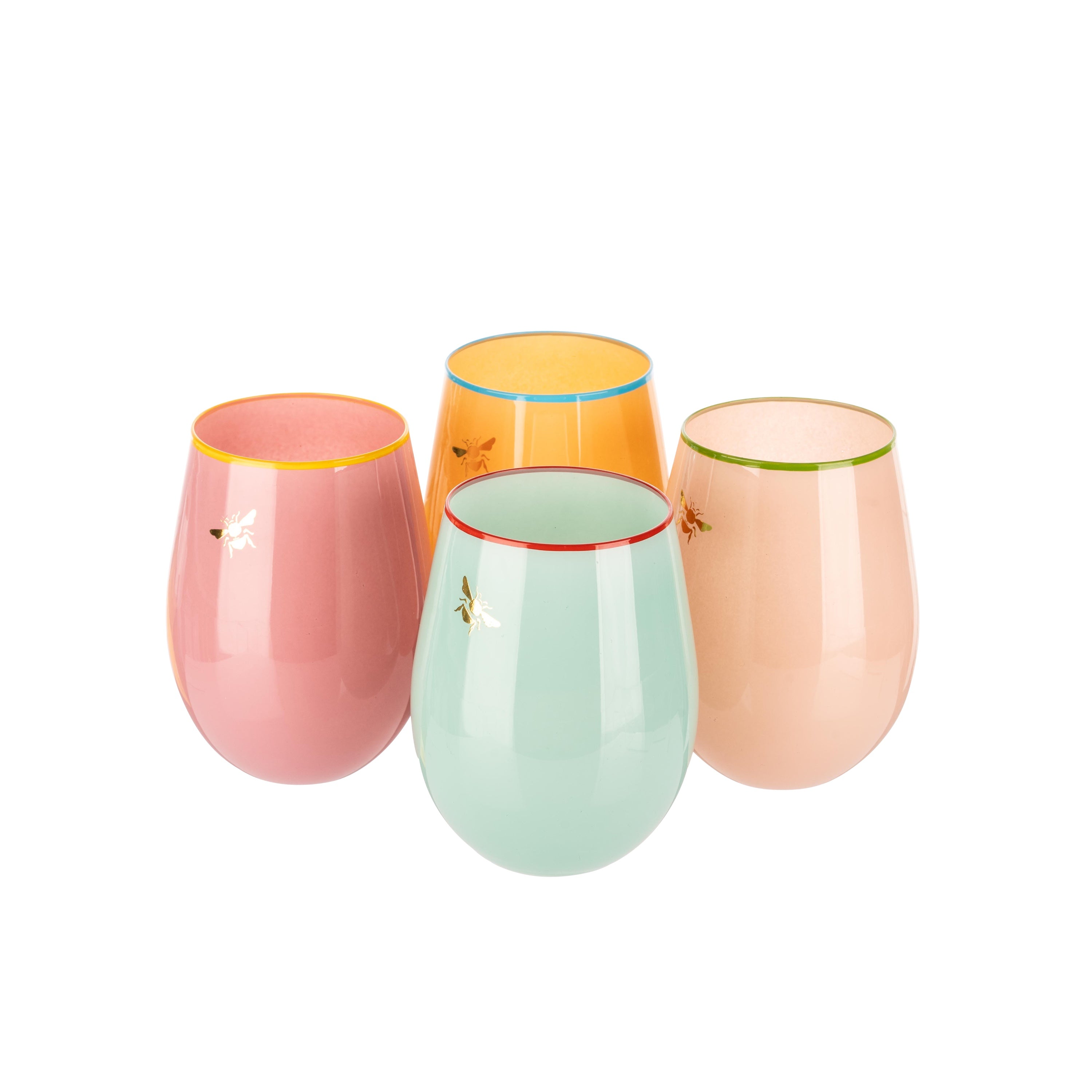 Yvonne Ellen Glass Tumbler Set of 4 - Bee
