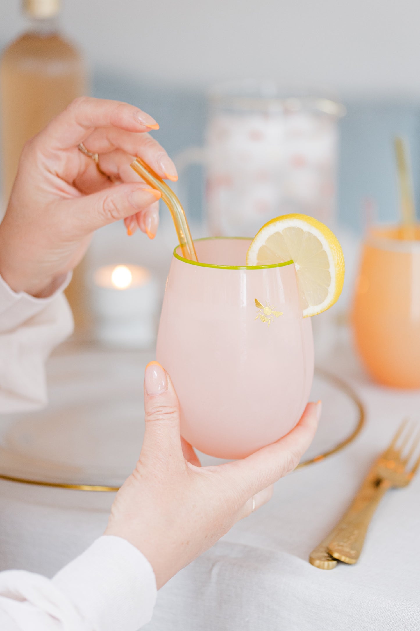 Yvonne Ellen Glass Tumbler Set of 4 - Bee