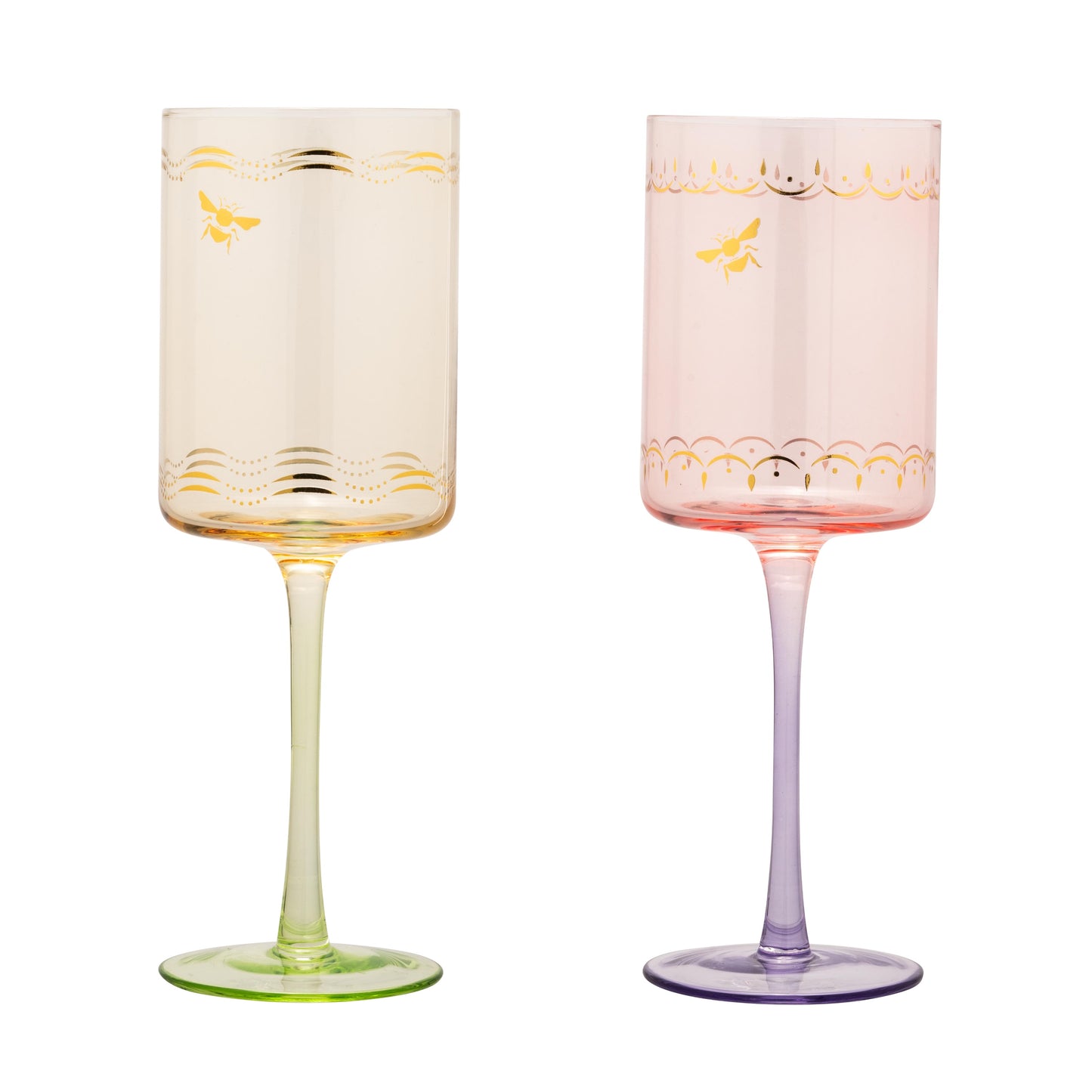 Yvonne Ellen Wine Glass Set of 2 - Bee