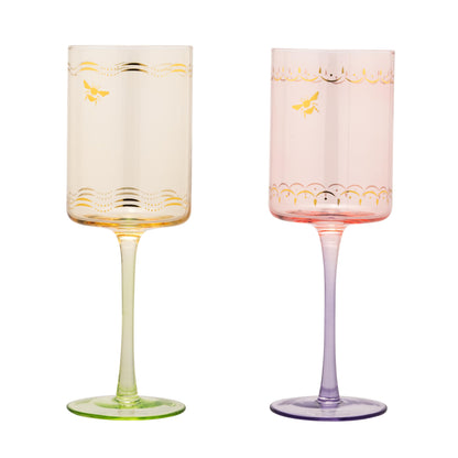Yvonne Ellen Wine Glass Set of 2 - Bee