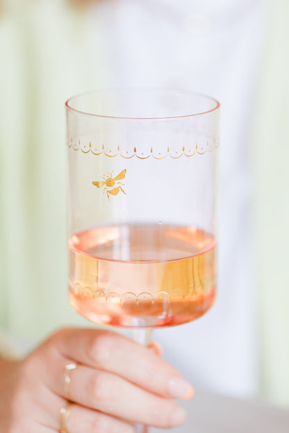 Yvonne Ellen Wine Glass Set of 2 - Bee