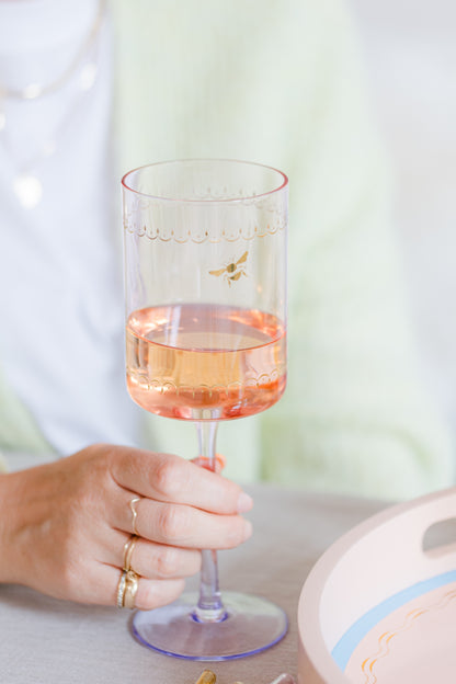 Yvonne Ellen Wine Glass Set of 2 - Bee