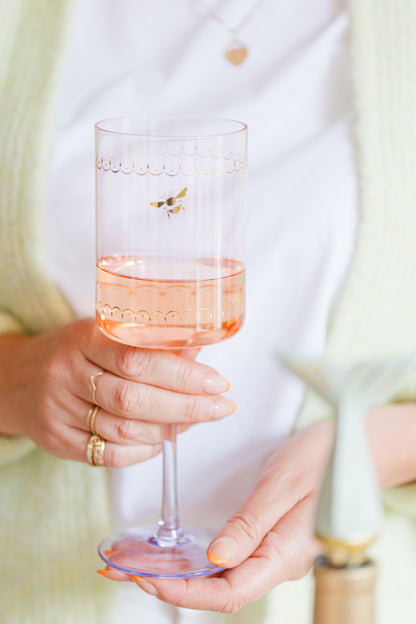 Yvonne Ellen Wine Glass Set of 2 - Bee