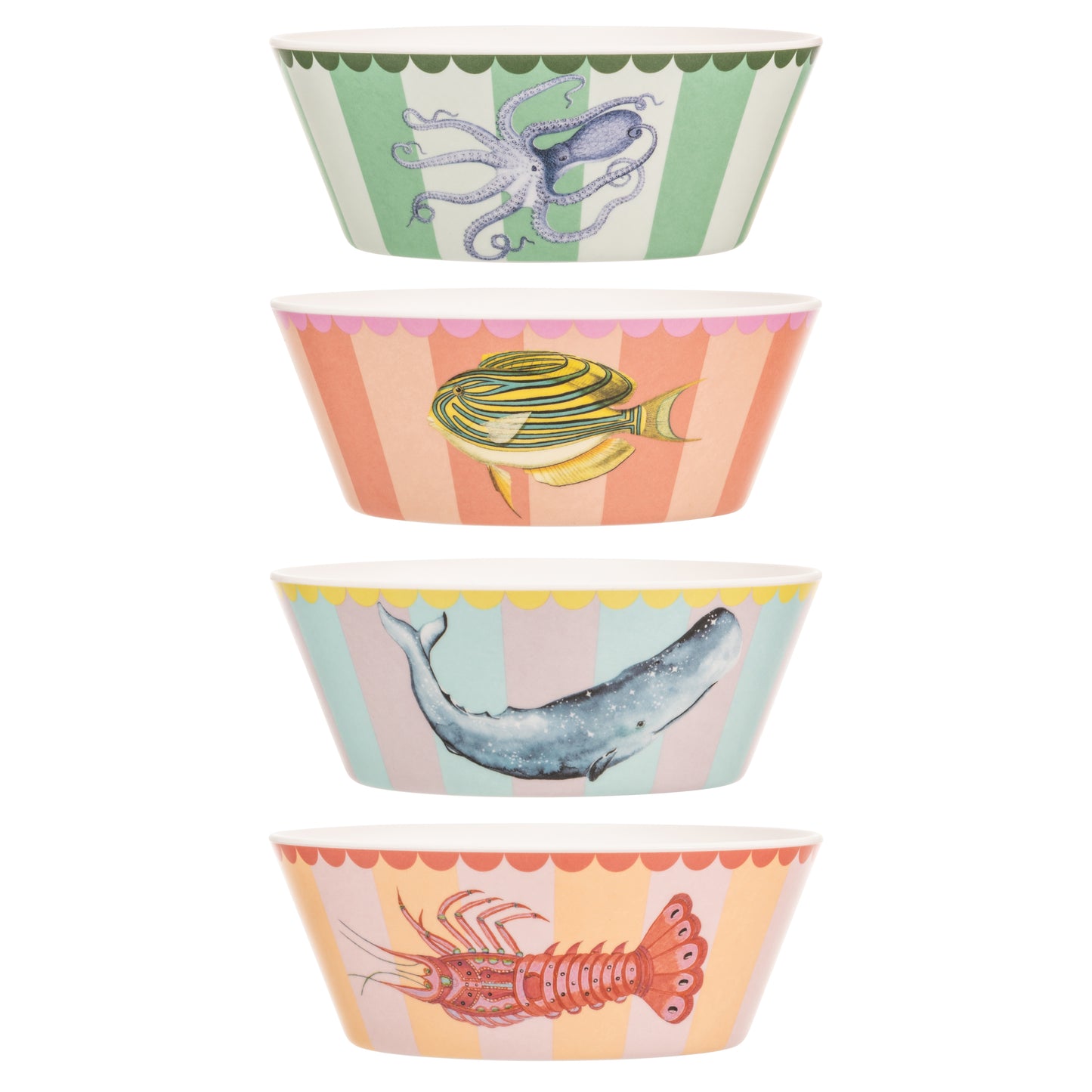 Yvonne Ellen Melamine Bowl Set of 4