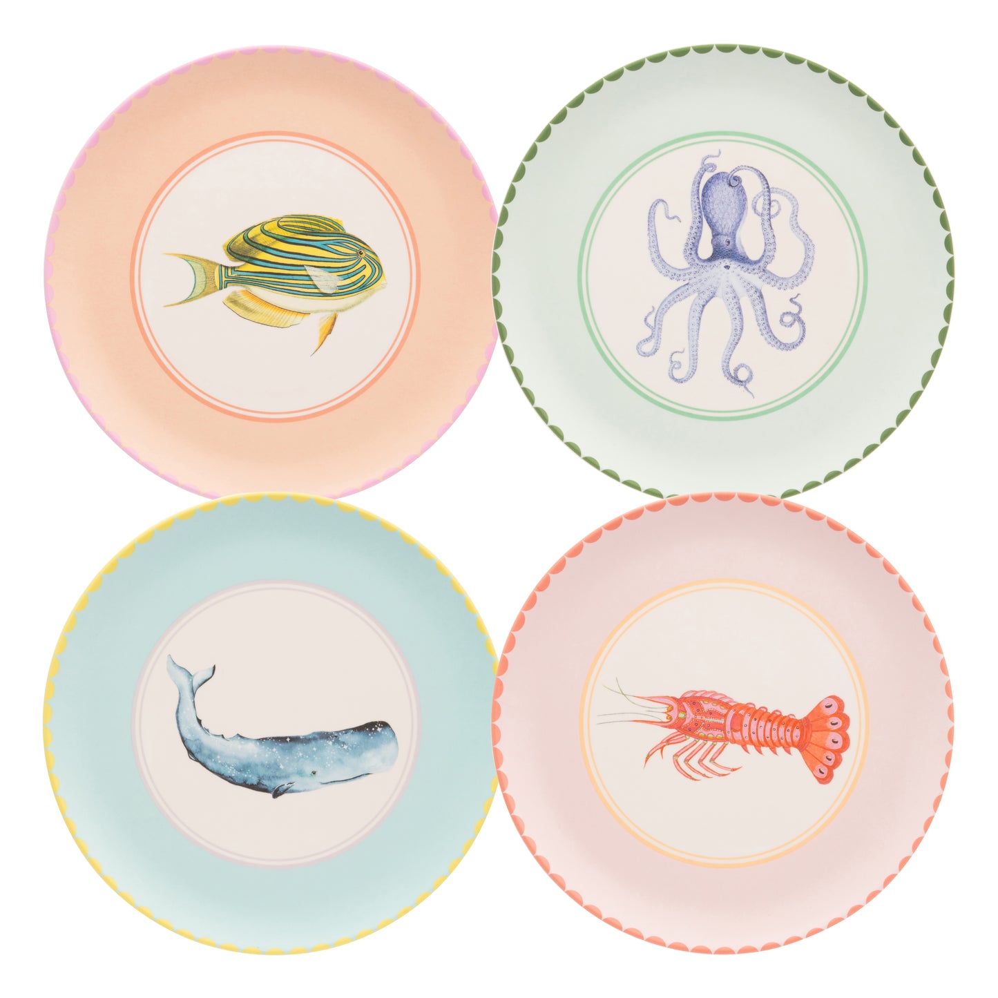 Yvonne Ellen Melamine Side Plate Set of 4