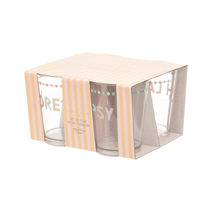 Yvonne Ellen Plastic Tumbler Set of 4