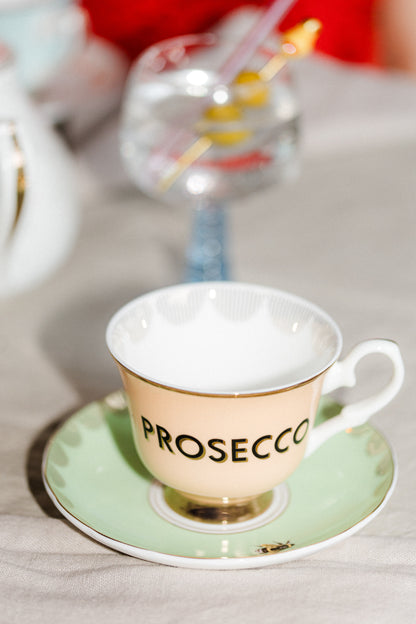Yvonne Ellen Boozy Teacup And Saucer - Prosecco