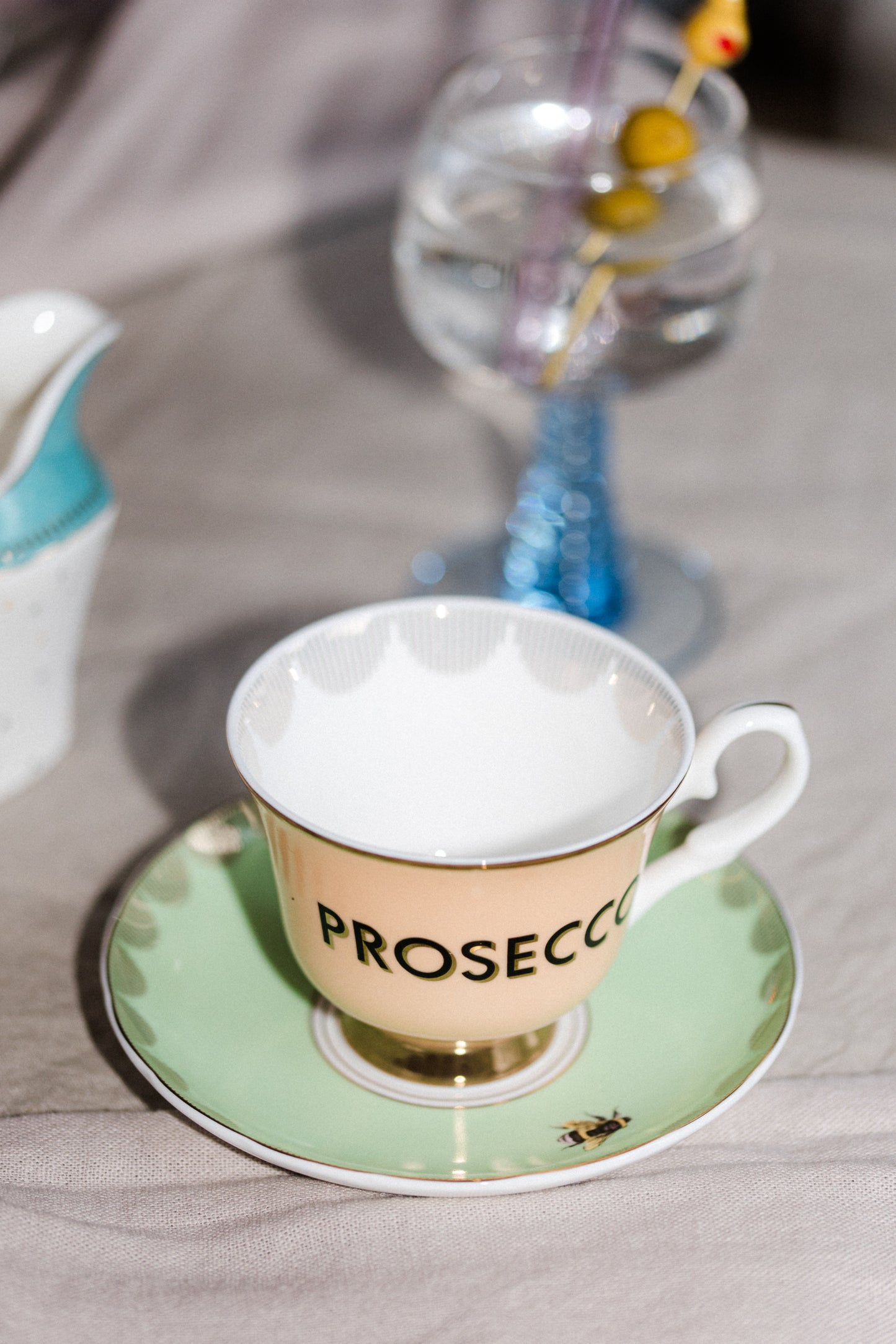 Yvonne Ellen Boozy Teacup And Saucer - Prosecco