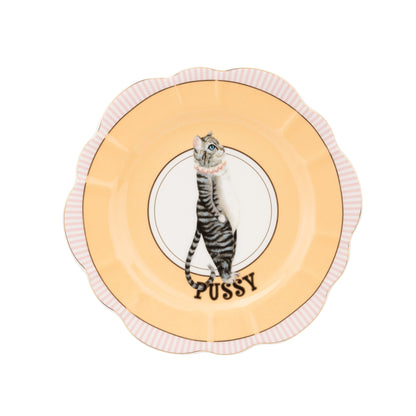 Yvonne Ellen Flower Tea Plate - Cat