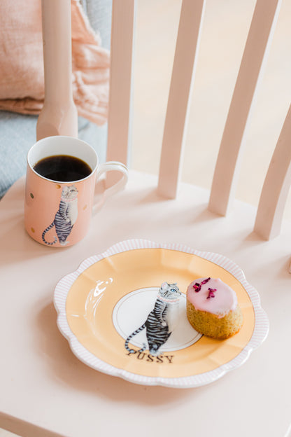 Yvonne Ellen Flower Tea Plate - Cat