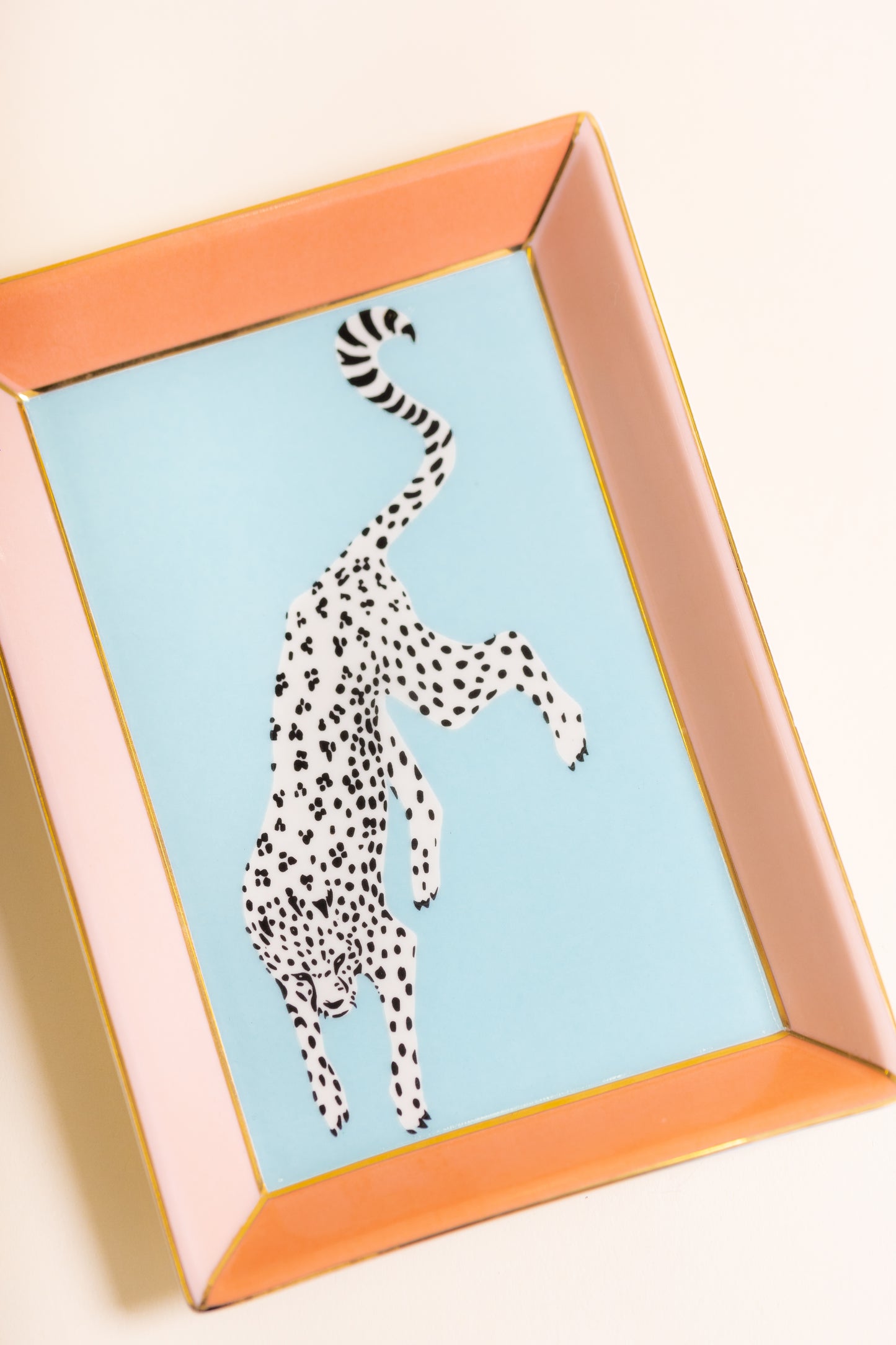 Yvonne Ellen Rectangular Trinket Tray - Cheetah