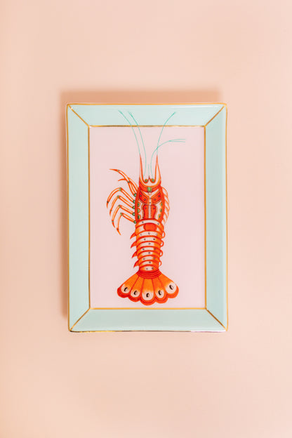 Yvonne Ellen Rectangular Trinket Tray - Lobster